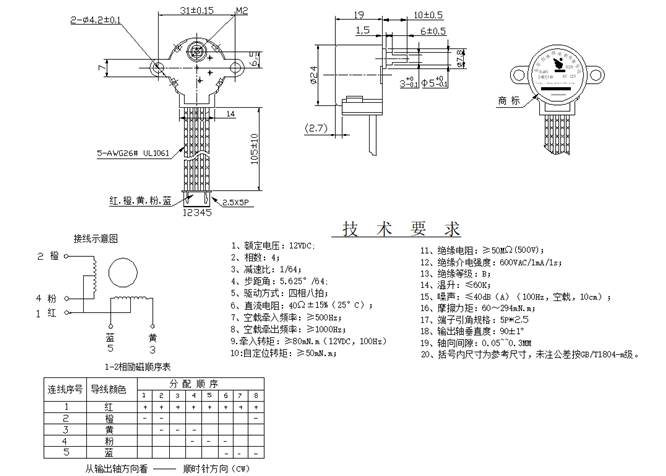 正反轉(zhuǎn)步進(jìn)電機(jī)